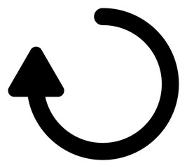 Rotate right arrow icon with flat style. Isolated raster rotate right arrow icon image on a white background.
