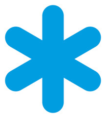 Obraz premium Simple snowflake icon with flat style. Isolated raster simple snowflake pictogram on a white background.