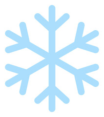 Snowflake icon with flat style. Isolated raster snowflake icon image on a white background.