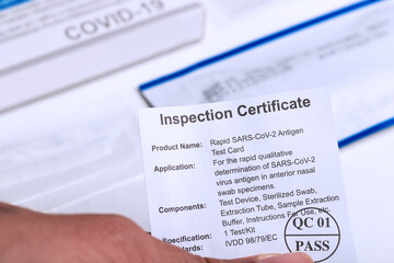 inspection certificate corona antigen test