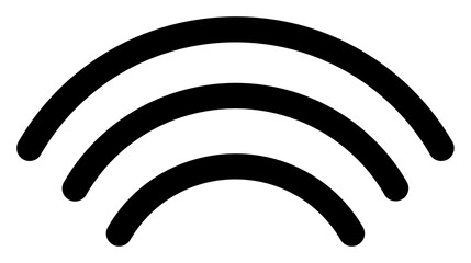 Wi-fi waves icon with flat style. Isolated raster wi-fi waves icon image on a white background.