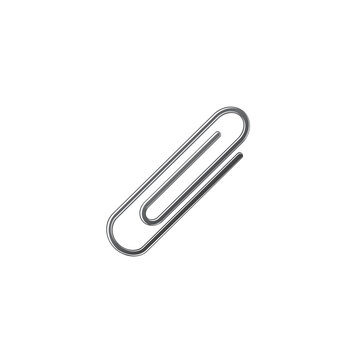Paper clip icon. Graphic elements for your design. Vector illustration on white background 