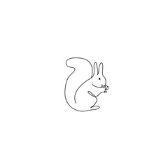 squirrel line art vector animal