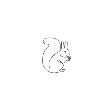 recommend clip art: squirrel line art vector animal