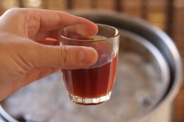 Homebrewing process red/amber beer wort