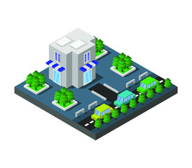 Isometric shop icon