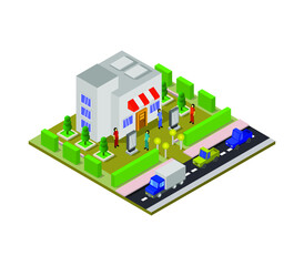 Fototapeta premium Isometric shop icon