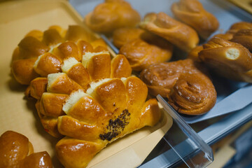Confectionery production in the oven. 