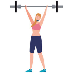 woman weight lifting