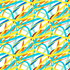 Abstract geo fish scale seamless pattern. Ornamental tile, mosaic background. Patchwork infinity card. Modern geometric motifs. © _aine_