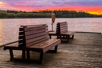 Sunset on the river