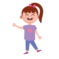 girl laughing character