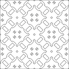  Geometric vector pattern with triangular elements. Seamless abstract ornament for wallpapers and backgrounds. Black and white colors. 