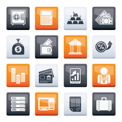 Bank and Finance Icons - Vector Icon Set