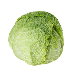 Fototapeta premium Brassica oleracea cabbage isolated on white background close-up