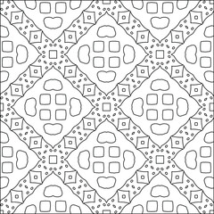  Geometric vector pattern with triangular elements. Seamless abstract ornament for wallpapers and backgrounds. Black and white colors. 