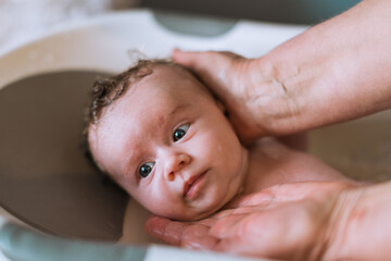 Baby. Newborn. Bathing. Bathing procedures. Bathing day.