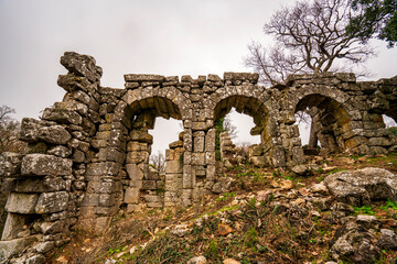 Scenic view of Termessos, which  was a Pisidian city built at an altitude of more than 1000 metres...