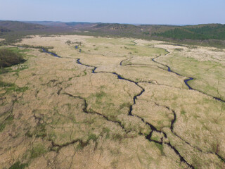 空撮・春のコッタロ湿原（北海道・標茶町）
