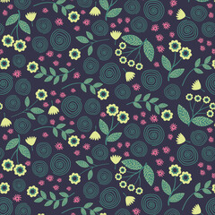 Pink and Green Seamless Pattern
