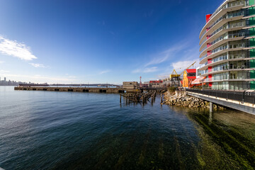 The Pier and Shipyards waterfront development - North Vancouver, BC Canada
