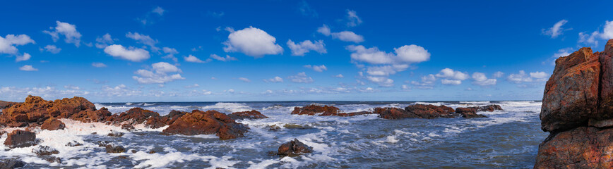 Obraz premium Panorámica de la costa de Punta Colorada. Maldonado, Uruguay