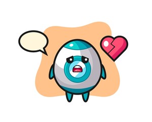 rocket cartoon illustration is broken heart