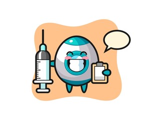 Mascot Illustration of rocket as a doctor