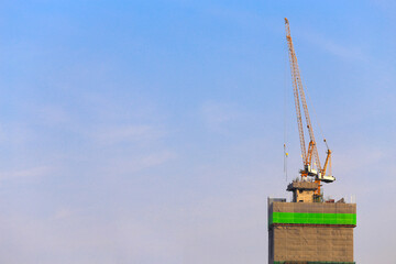 construction site with crane