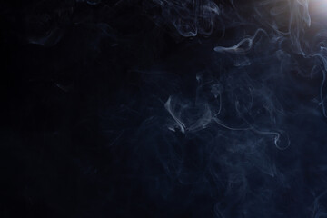 Smoke on black background
