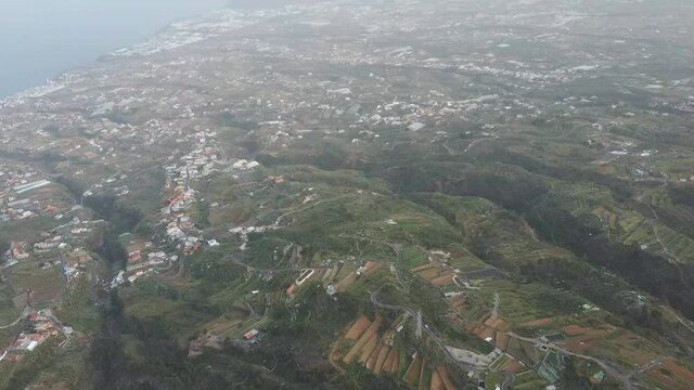 Paisaje dron Canarias, Tenerife, Candelaria, barrancos, oc&eacute;ano, ciudades 