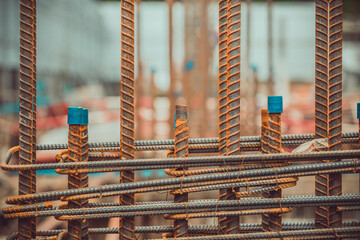 Steel structure concrete columns ,Reinforced concrete