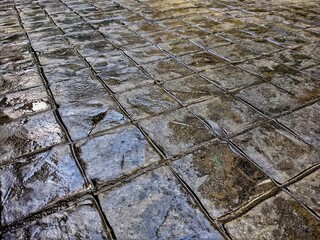 Stamped concrete floor