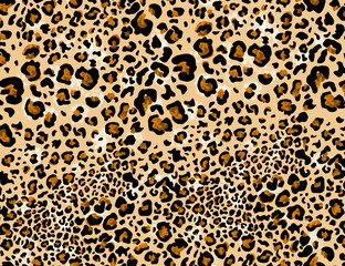 Seamless leopard design pattern, animal print.