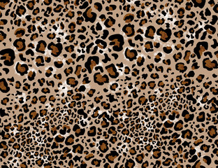 Seamless leopard design pattern, animal print.
