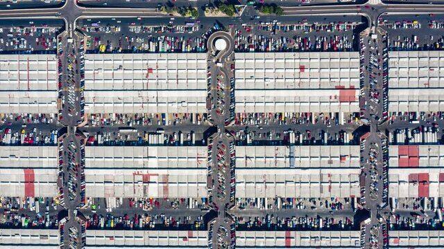 Aerial timelapse View of Central de Abastos Mexico City