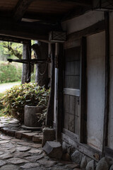 Fototapeta na wymiar old Folk house in Japan