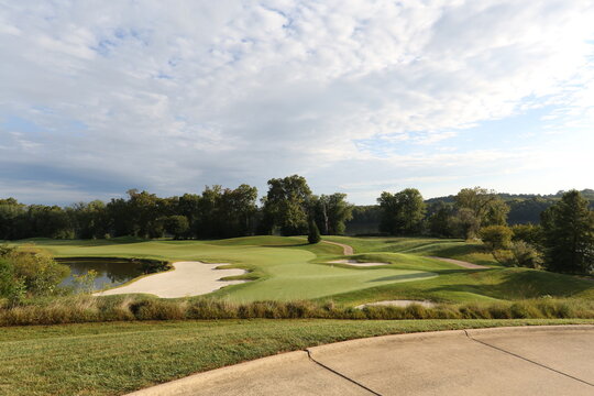Beautiful sky on the morning of a golf tournament in Northern Virginia.