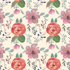 Floral seamless pattern floral spring blooming