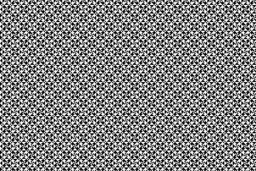 Patrón de figuras geométricas en blanco y negro creando efecto negativo
