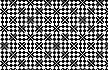 Patrón de cuadros blancos y negros y ángulos rectos en color negro
