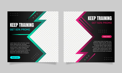 Gradient sport banner template. - Vector. © ajipro