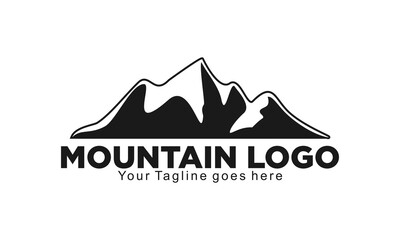 Natural ice mountain vector logo