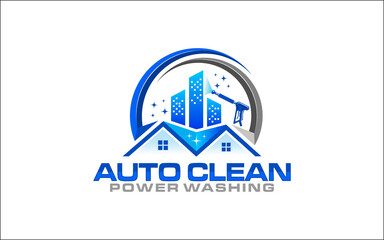 Illustration vector graphic of pressure power wash spray logo design template-05