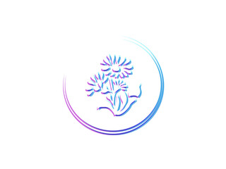 Creative flower logo design. 