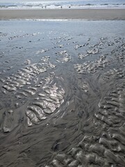 water drops on the sand