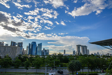 Fototapeta premium Singapore MBS and blue sky
