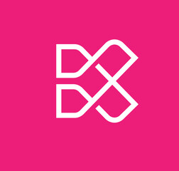 minimalist Letter K lines logo design vector