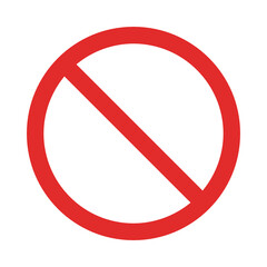 Prohibited sign. Ban and forbidden red symbol.