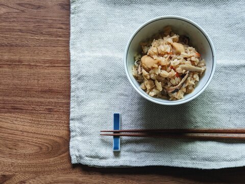 Rice Steamed with Vegetables